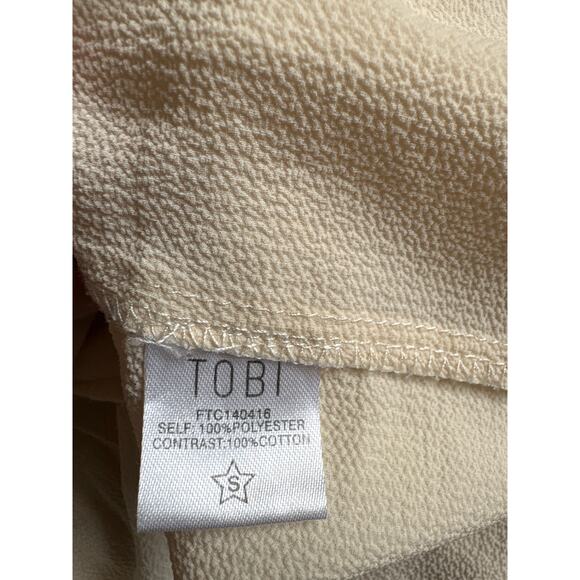 Y2K Tobi Lace Back Peplum Blouse Cream Size S - Picture 3 of 6